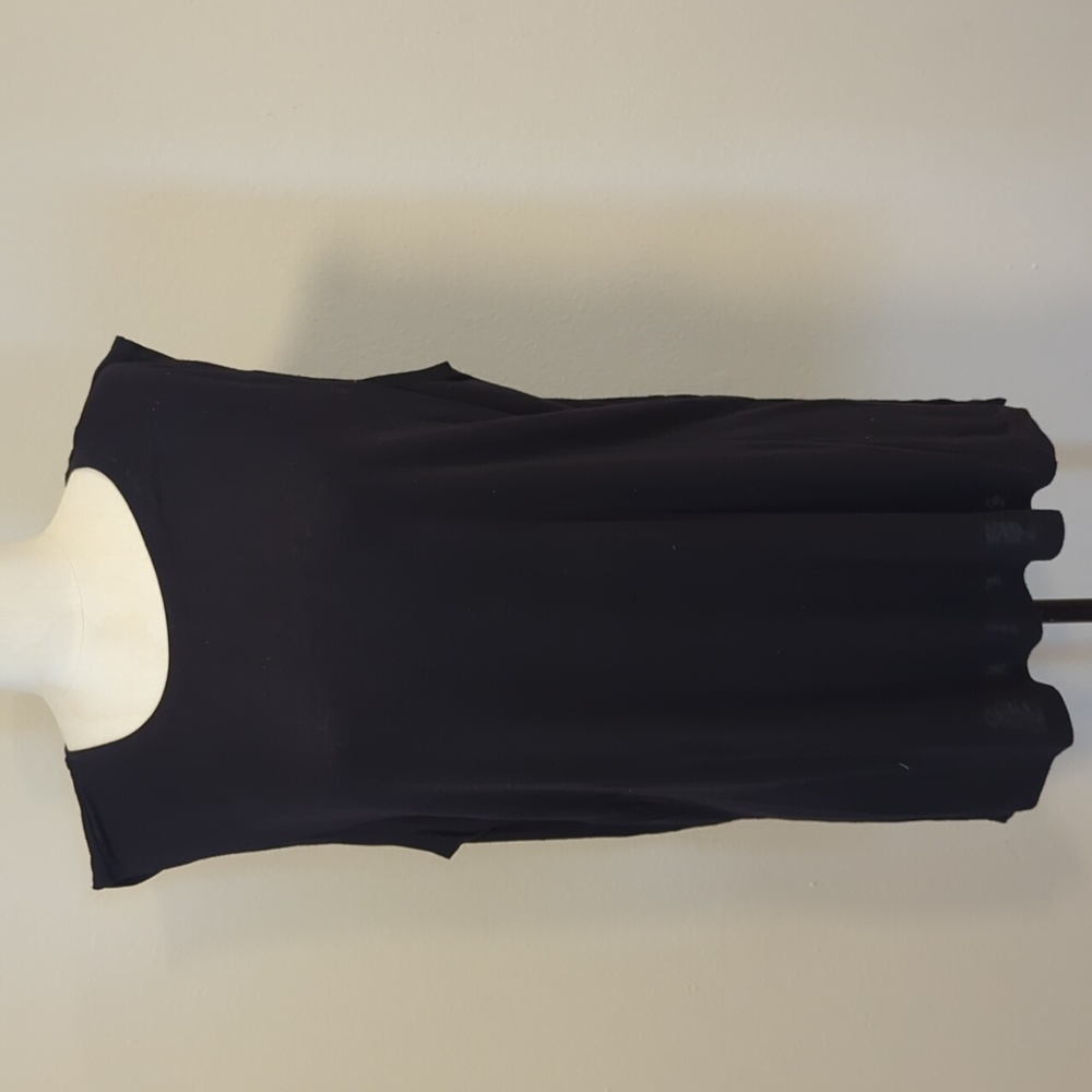 Sleeveless long black top/tunic by Monki,size M